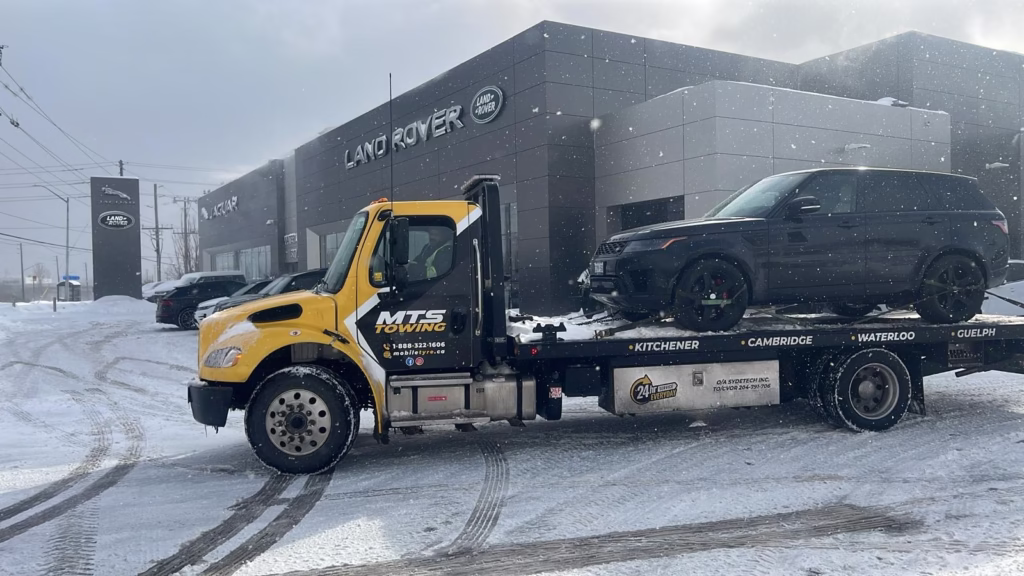 mts towing flat tire change kitchener