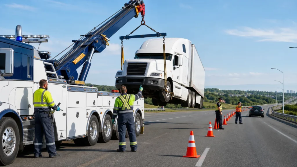 Highway Heavy Towing in Kitchener: Safety, MTO/OPP, Traffic Control