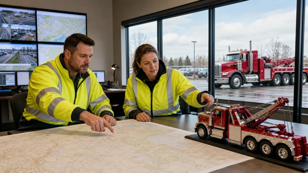 How Heavy Towing Calls Are Assessed in Kitchener and What Dispatch Needs